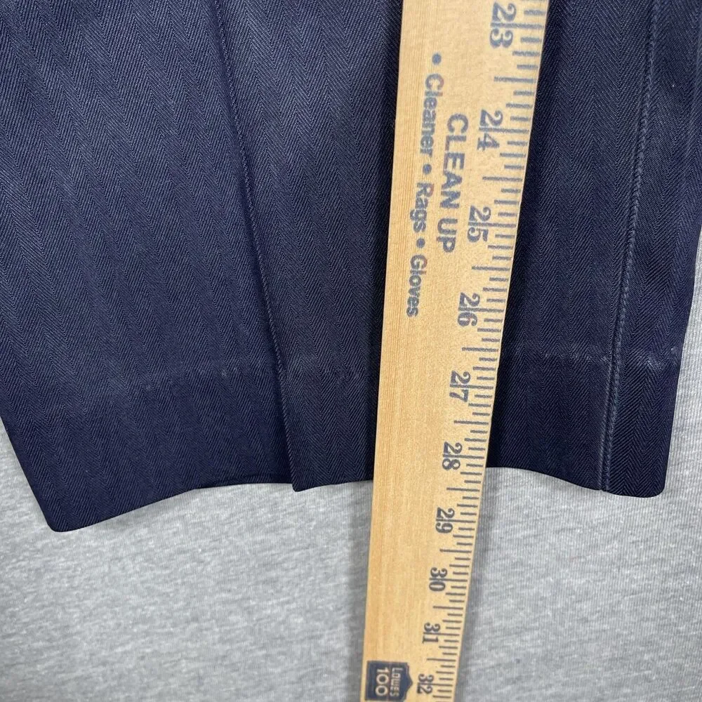 Tommy Bahama Dress Pants Mens 34 (32x28) Blue Silk Satin Pleated Relaxed Cuffed